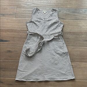 Monteau Black and White Striped  Dress